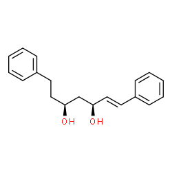 ChemSpider 2D Image | (1E,3S,5S)-1,7-Diphenyl-1-heptene-3,5-diol | C19H22O2
