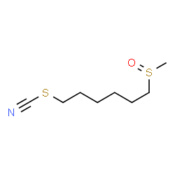 ChemSpider 2D Image | 6-(Methylsulfinyl)hexyl thiocyanate | C8H15NOS2