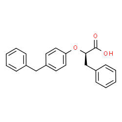 ChemSpider 2D Image | (2R)-2-(4-Benzylphenoxy)-3-phenylpropanoic acid | C22H20O3