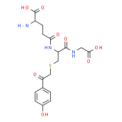 ChemSpider 2D Image | gamma-Glutamyl-S-[2-(4-hydroxyphenyl)-2-oxoethyl]cysteinylglycine | C18H23N3O8S