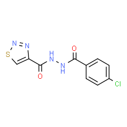 ChemSpider 2D Image | N'-(4-Chlorobenzoyl)-1,2,3-thiadiazole-4-carbohydrazide | C10H7ClN4O2S