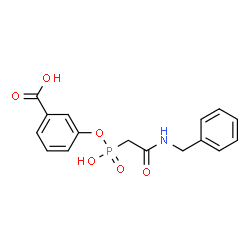 ChemSpider 2D Image | 3-({[2-(Benzylamino)-2-oxoethyl](hydroxy)phosphoryl}oxy)benzoic acid | C16H16NO6P
