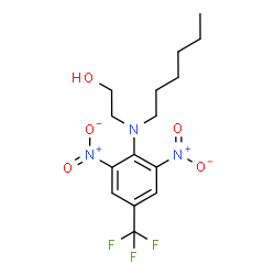 ChemSpider 2D Image | 2-{[2,6-Dinitro-4-(trifluoromethyl)phenyl](hexyl)amino}ethanol | C15H20F3N3O5