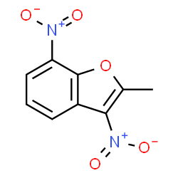 ChemSpider 2D Image | 2-Methyl-3,7-dinitro-1-benzofuran | C9H6N2O5