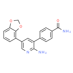 ChemSpider 2D Image | 4-[2-Amino-5-(1,3-benzodioxol-4-yl)-3-pyridinyl]benzamide | C19H15N3O3