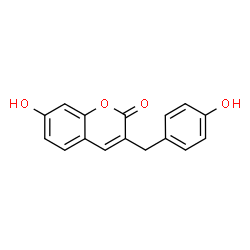 ChemSpider 2D Image | 7-Hydroxy-3-(4-hydroxybenzyl)-2H-chromen-2-one | C16H12O4