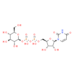 ChemSpider 2D Image | [(2R,3S,4R,5R)-5-(2,4-Dioxo-3,4-dihydro-1(2H)-pyrimidinyl)-3,4-dihydroxytetrahydro-2-furanyl]methyl (2S,3R,4S,5S,6R)-3,4,5-trihydroxy-6-(hydroxymethyl)tetrahydro-2H-pyran-2-yl dihydrogen diphosphate (
non-preferred name) | C15H24N2O17P2