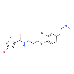 ChemSpider 2D Image | AGELANESIN A | C18H23Br2N3O2