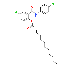 ChemSpider 2D Image | 4-Chloro-2-[(4-chlorophenyl)carbamoyl]phenyl undecylcarbamate | C25H32Cl2N2O3