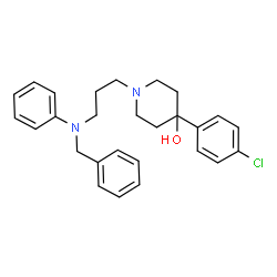 ChemSpider 2D Image | 1-{3-[Benzyl(phenyl)amino]propyl}-4-(4-chlorophenyl)-4-piperidinol | C27H31ClN2O