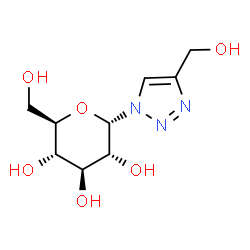 ChemSpider 2D Image | 1-(alpha-D-Glucopyranosyl)-4-(hydroxymethyl)-1H-1,2,3-triazole | C9H15N3O6