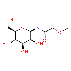 ChemSpider 2D Image | N-(Methoxyacetyl)-beta-D-glucopyranosylamine | C9H17NO7