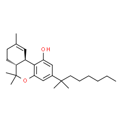 ChemSpider 2D Image | (6aR,10aR)-6,6,9-Trimethyl-3-(2-methyl-2-octanyl)-6a,7,8,10a-tetrahydro-6H-benzo[c]chromen-1-ol | C25H38O2
