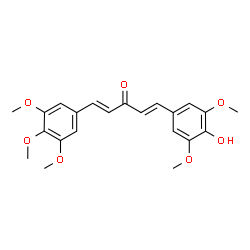 ChemSpider 2D Image | (1E,4E)-1-(4-Hydroxy-3,5-dimethoxyphenyl)-5-(3,4,5-trimethoxyphenyl)-1,4-pentadien-3-one | C22H24O7