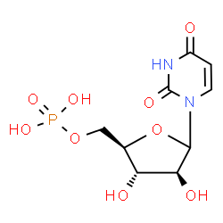 ChemSpider 2D Image | 1-(5-O-Phosphono-D-arabinofuranosyl)-2,4(1H,3H)-pyrimidinedione | C9H13N2O9P