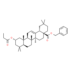 ChemSpider 2D Image | Benzyl (2alpha)-2-(propionyloxy)olean-12-en-28-oate | C40H58O4