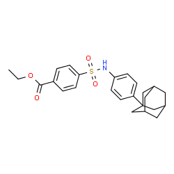 ChemSpider 2D Image | Ethyl 4-{[4-(adamantan-1-yl)phenyl]sulfamoyl}benzoate | C25H29NO4S
