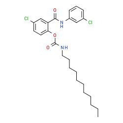 ChemSpider 2D Image | 4-Chloro-2-[(3-chlorophenyl)carbamoyl]phenyl undecylcarbamate | C25H32Cl2N2O3
