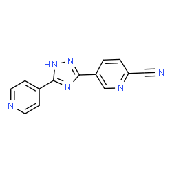 ChemSpider 2D Image | 5-[3-(4-Pyridinyl)-1H-1,2,4-triazol-5-yl]-2-pyridinecarbonitrile | C13H8N6