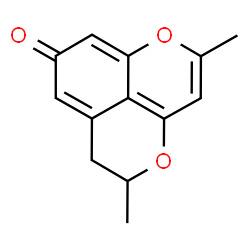 ChemSpider 2D Image | 2,5-Dimethyl-5,6-dihydro-8H-pyrano[2,3,4-de]chromen-8-one | C13H12O3