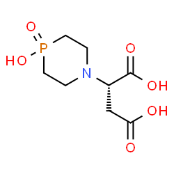 ChemSpider 2D Image | (2S)-2-(4-Hydroxy-4-oxido-1,4-azaphosphinan-1-yl)succinic acid | C8H14NO6P