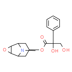 ChemSpider 2D Image | 9-Methyl-3-oxa-9-azatricyclo[3.3.1.0~2,4~]non-7-yl 2,3-dihydroxy-2-phenylpropanoate | C17H21NO5