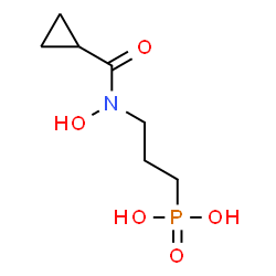 ChemSpider 2D Image | {3-[(Cyclopropylcarbonyl)(hydroxy)amino]propyl}phosphonic acid | C7H14NO5P