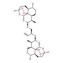 ChemSpider 2D Image | (1R,4S,5R,8S,9R,10S,12R,13R,1'R,4'S,5'R,8'S,9'R,10'S,12'R,13'R)-10,10'-[(3S)-1-Butene-3,4-diylbis(oxy)]bis(1,5,9-trimethyl-11,14,15,16-tetraoxatetracyclo[10.3.1.0~4,13~.0~8,13~]hexadecane) | C34H52O10
