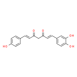 ChemSpider 2D Image | (1E,6E)-1-(3,4-Dihydroxyphenyl)-7-(4-hydroxyphenyl)-1,6-heptadiene-3,5-dione | C19H16O5