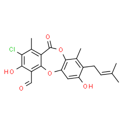 ChemSpider 2D Image | mollicellin J | C21H19ClO6