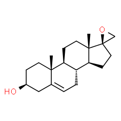 ChemSpider 2D Image | (3S,8R,9S,10R,13S,14S,17S)-10,13-Dimethyl-1,2,3,4,7,8,9,10,11,12,13,14,15,16-tetradecahydrospiro[cyclopenta[a]phenanthrene-17,2'-oxiran]-3-ol | C20H30O2