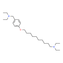 ChemSpider 2D Image | 10-{4-[(Diethylamino)methyl]phenoxy}-N,N-diethyl-1-decanamine | C25H46N2O