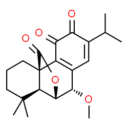 ChemSpider 2D Image | (6beta,7alpha)-7-Methoxy-6,20-epoxyabieta-8,13-diene-11,12,20-trione | C21H26O5