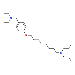 ChemSpider 2D Image | 8-{4-[(Diethylamino)methyl]phenoxy}-N,N-dipropyl-1-octanamine | C25H46N2O
