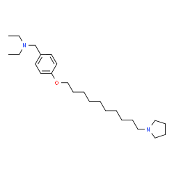 ChemSpider 2D Image | N-Ethyl-N-(4-{[10-(1-pyrrolidinyl)decyl]oxy}benzyl)ethanamine | C25H44N2O