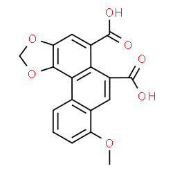 ChemSpider 2D Image | 8-Methoxyphenanthro[3,4-d][1,3]dioxole-5,6-dicarboxylic acid | C18H12O7