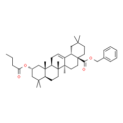 ChemSpider 2D Image | Benzyl (2alpha)-2-(butyryloxy)olean-12-en-28-oate | C41H60O4