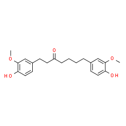 ChemSpider 2D Image | 1,7-Bis(4-hydroxy-3-methoxyphenyl)-3-heptanone | C21H26O5