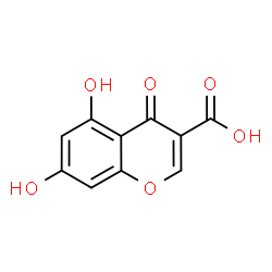 ChemSpider 2D Image | 5,7-Dihydroxy-4-oxo-4H-chromene-3-carboxylic acid | C10H6O6