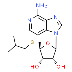 ChemSpider 2D Image | 1-(5-S-Isobutyl-5-thio-D-ribofuranosyl)-1H-imidazo[4,5-c]pyridin-4-amine | C15H22N4O3S
