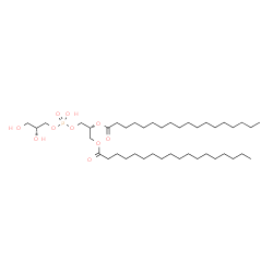 ChemSpider 2D Image | (2R)-3-({[(2R)-2,3-Dihydroxypropoxy](hydroxy)phosphoryl}oxy)-2-(stearoyloxy)propyl stearate | C42H83O10P
