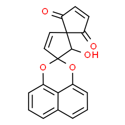 ChemSpider 2D Image | 2'-Hydroxy-2H,5H-dispiro[cyclopent-3-ene-1,1'-cyclopent[4]ene-3',2''-naphtho[1,8-de][1,3]dioxine]-2,5-dione | C19H12O5