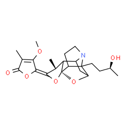 ChemSpider 2D Image | (5Z)-5-{(1S,4R)-9-[(3S)-3-Hydroxybutyl]-4-methyl-2,14-dioxa-10-azapentacyclo[6.5.1.0~1,5~.0~6,10~.0~9,13~]tetradec-3-ylidene}-4-methoxy-3-methyl-2(5H)-furanone | C22H29NO6