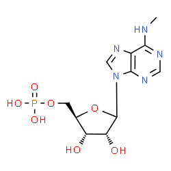 ChemSpider 2D Image | N-Methyl-9-(5-O-phosphono-D-ribofuranosyl)-9H-purin-6-amine | C11H16N5O7P