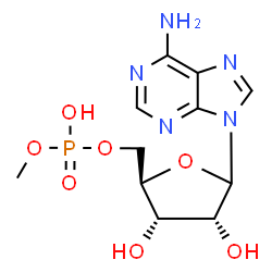 ChemSpider 2D Image | 5'-O-[Hydroxy(methoxy)phosphoryl]adenosine | C11H16N5O7P