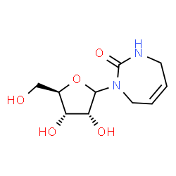 ChemSpider 2D Image | 1-(D-Ribofuranosyl)-1,3,4,7-tetrahydro-2H-1,3-diazepin-2-one | C10H16N2O5