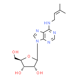 ChemSpider 2D Image | N-(3-Methyl-2-buten-1-yl)-9-(D-ribofuranosyl)-9H-purin-6-amine | C15H21N5O4