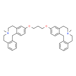 ChemSpider 2D Image | 3,3'-[1,3-Propanediylbis(oxy)]bis(7-methyl-5,6,7,8,9,14-hexahydrodibenzo[d,g]azecine) | C39H46N2O2
