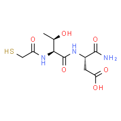ChemSpider 2D Image | N-(Sulfanylacetyl)-L-threonyl-L-alpha-asparagine | C10H17N3O6S