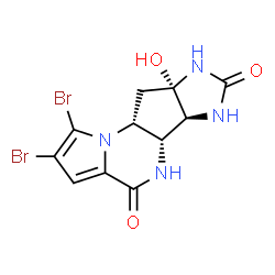 ChemSpider 2D Image | agelastatin F | C11H10Br2N4O3